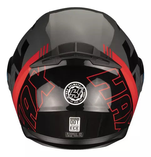 Casco Abatible Hax Amatista Wind Rojo Brillante